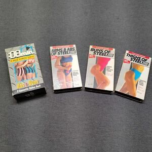 80min Platinum Series VHS Fitness Tapes Abs Buns Arms Thighs of Steel